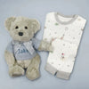 Personalized Plush Bear with Pajamas (Blue, Pink or White)