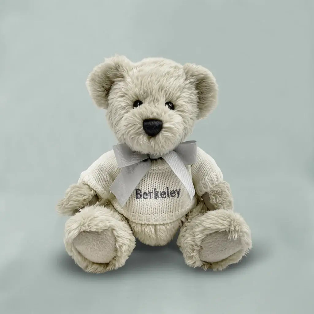 Personalized Plush Bear with Pajamas (Blue, Pink or White)