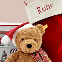Christmas Bear with Personalized Red Stocking Gift Set
