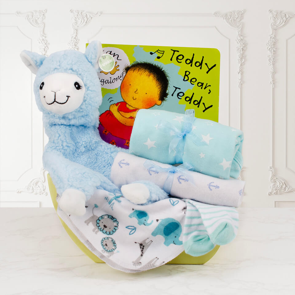 Beddy-Bye Baby:  Baby Boy Gift Basket