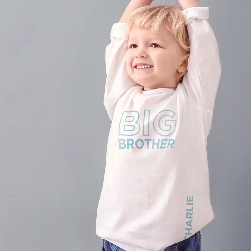 Big Brother T-Shirt - Long Sleeve - Blue - Personalized