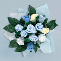 Baby Boy Blanket & Bouquet Set