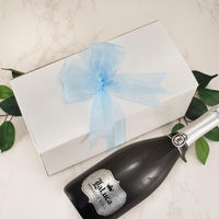 Blossoms & Bubbles: Baby Boy Flower Bouquet Gift Set