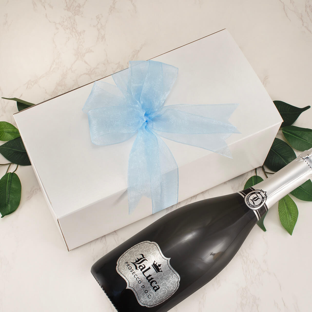 Blossoms & Bubbles: Baby Boy Flower Bouquet Gift Set