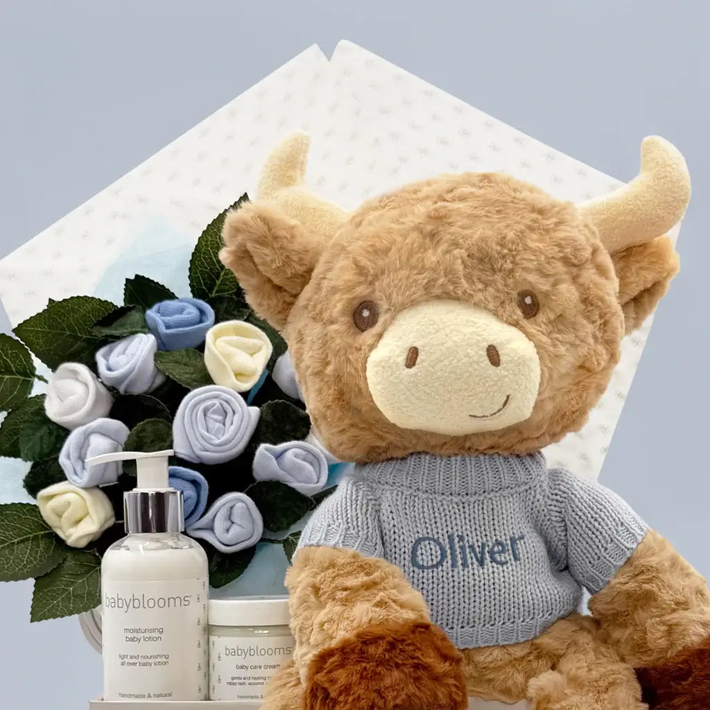 Cuddly Cow Personalized Baby Gift Set