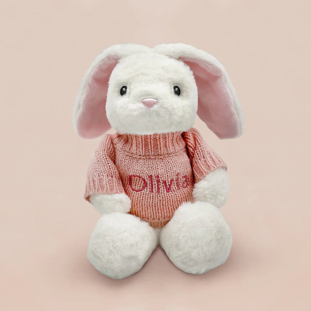 Bunny & Bathrobe Personalized Baby Set, Pink - SKU: LBG1021