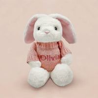 Bunny & Bathrobe Personalized Baby Set in Pink