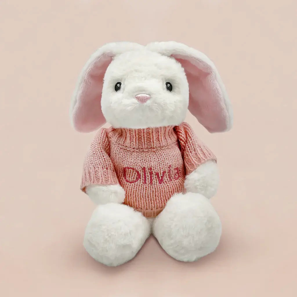Bunny & Bathrobe Personalized Baby Set in Pink
