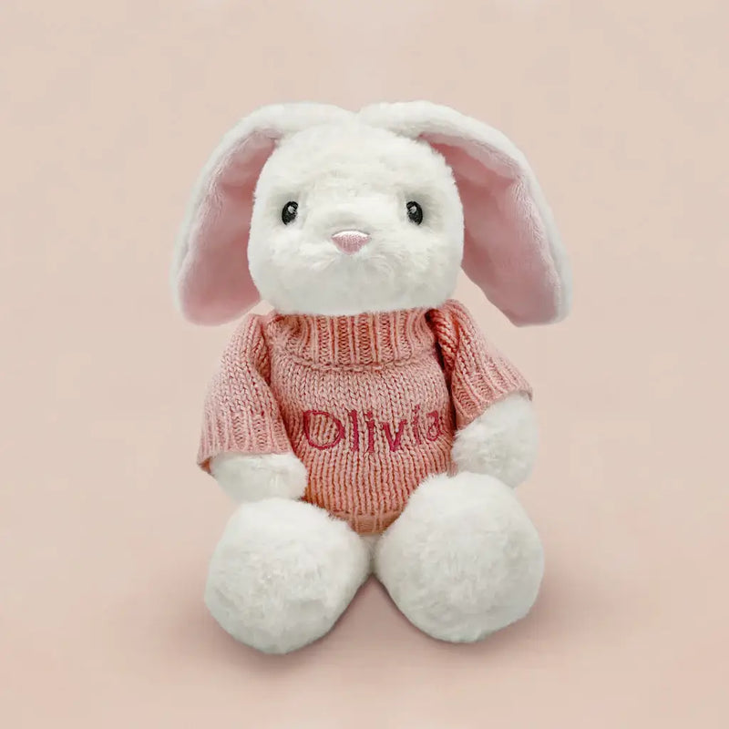 Bunny & Bathrobe Personalized Baby Set in Pink