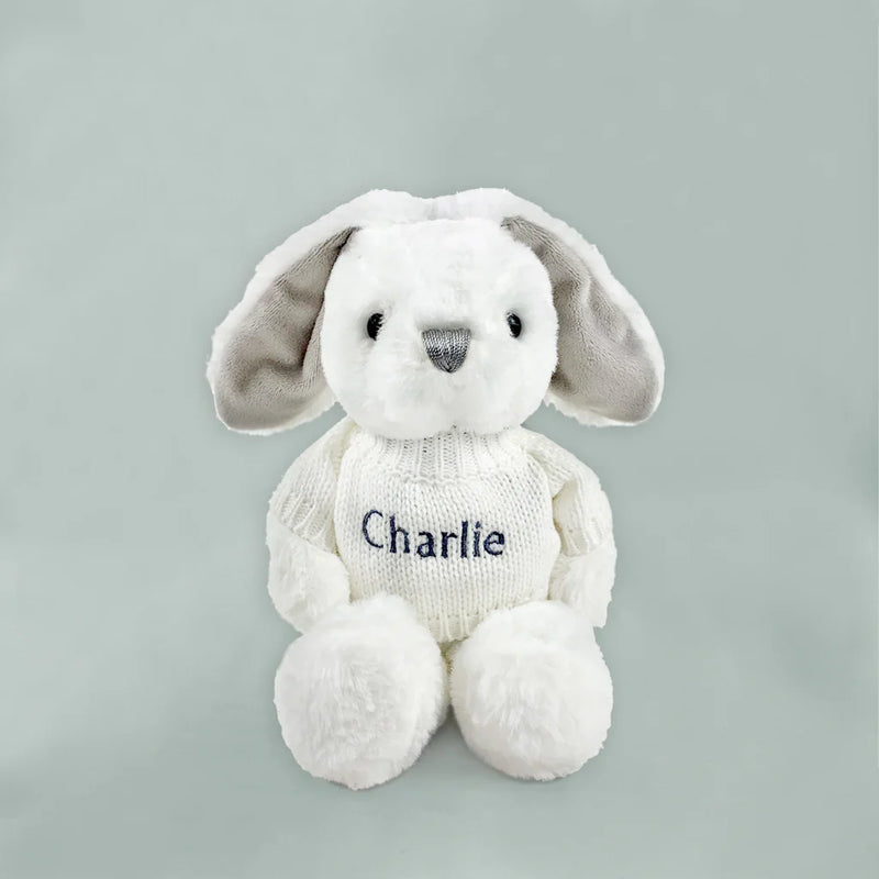 Bunny & Bathrobe Personalized Baby Set in White