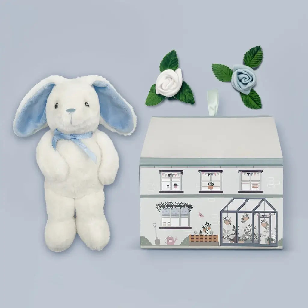 Bunny & Blooms Luxury Newborn Gift Box — Boy