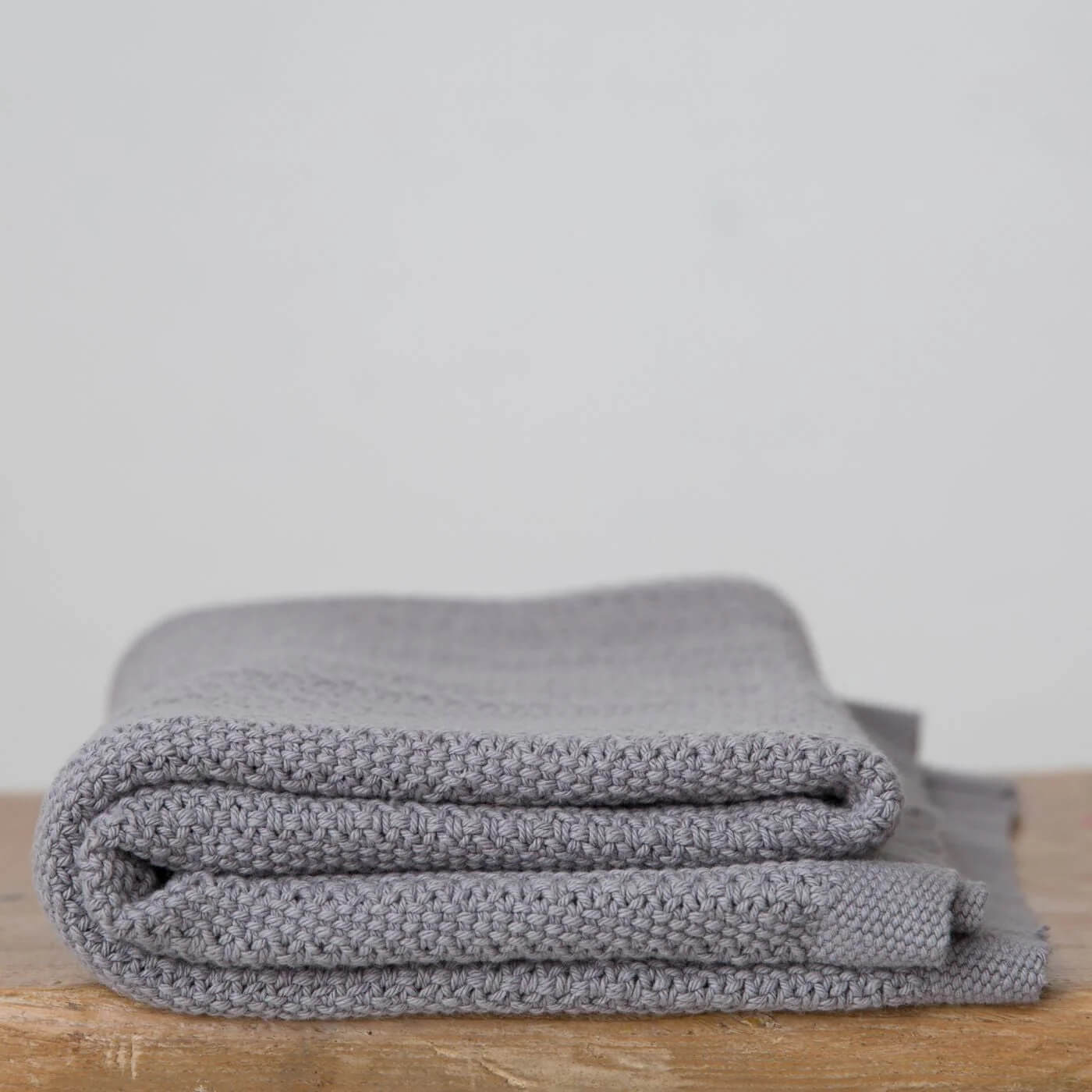Cellular Cotton Baby Blanket , Grey