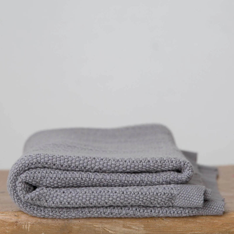 Cellular Cotton Baby Blanket , Grey