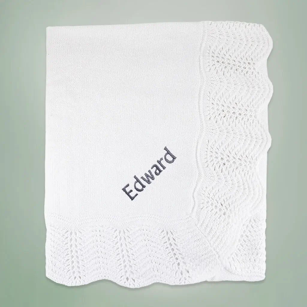 Personalized Christening Baby Blanket