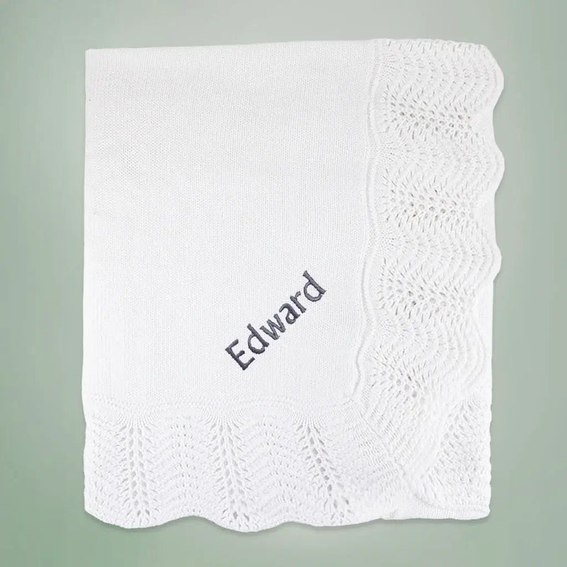 Personalized Christening Baby Blanket