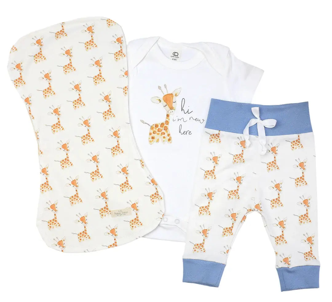 Clancy The Giraffe - Organic Baby Gift Basket