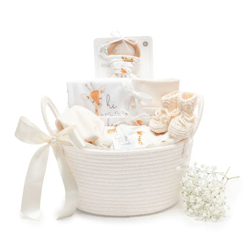 Organic Baby Gift Basket - Coco the Giraffe - Gender Neutral