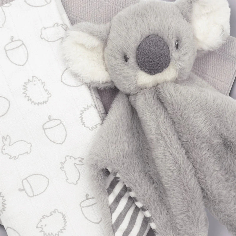 Comforter & Baby Swaddle Blanket Koala Bear Gift Set
