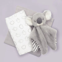 Comforter & Baby Swaddle Blanket Koala Bear Gift Set