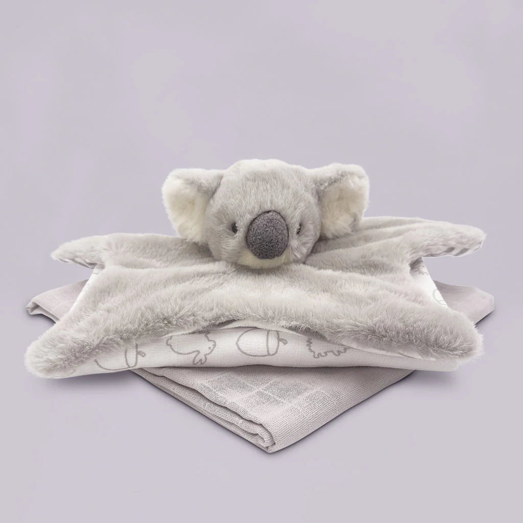 Comforter & Baby Swaddle Blanket Koala Bear Gift Set