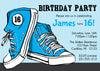 Teenage Tennis Shoe Birthday Invite