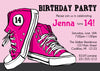 Teenage Tennis Shoe Birthday Invite