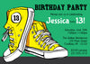 Teenage Tennis Shoe Birthday Invite