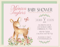 Deer Girl Baby Shower Invitation