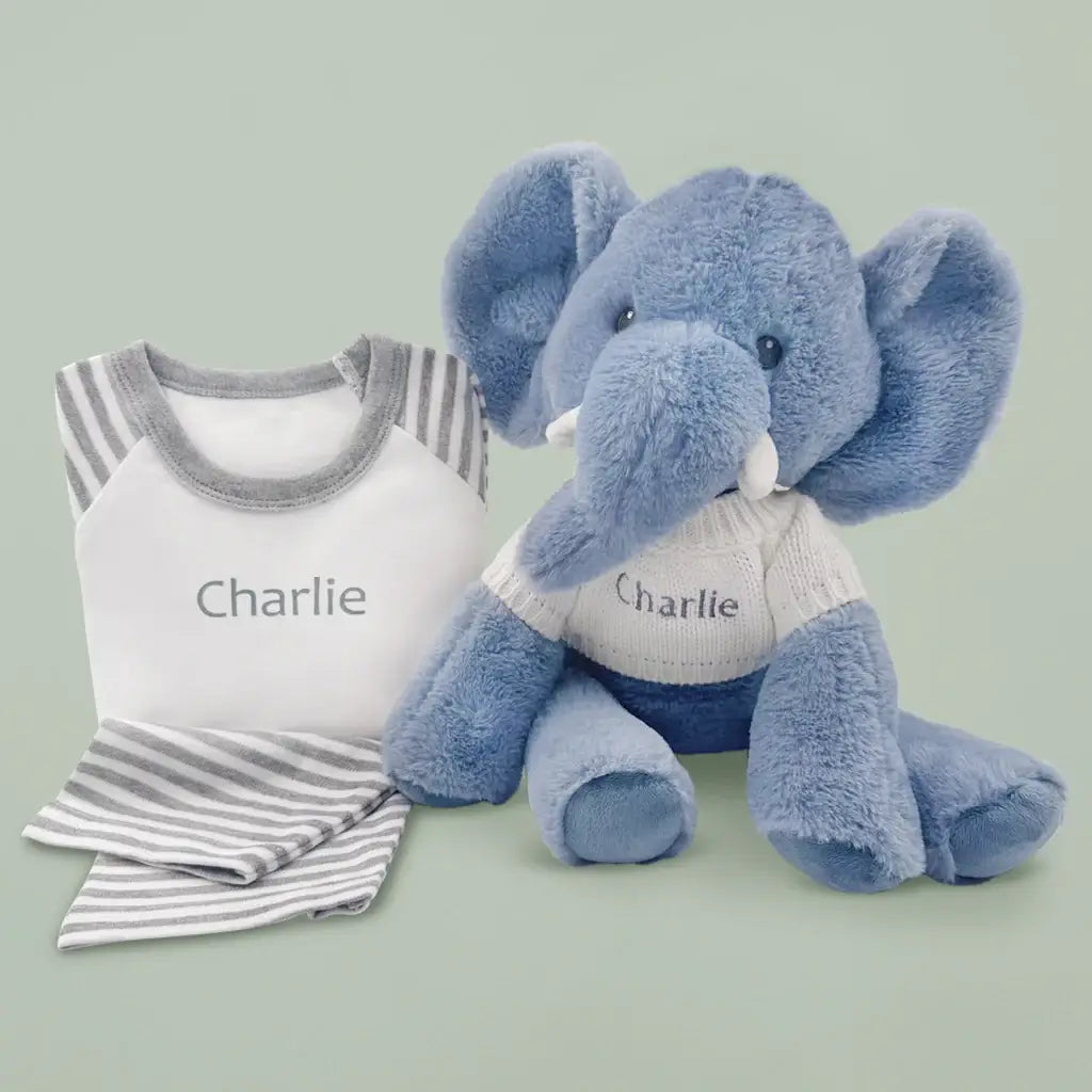 Personalized Plush Elephant with Pajamas