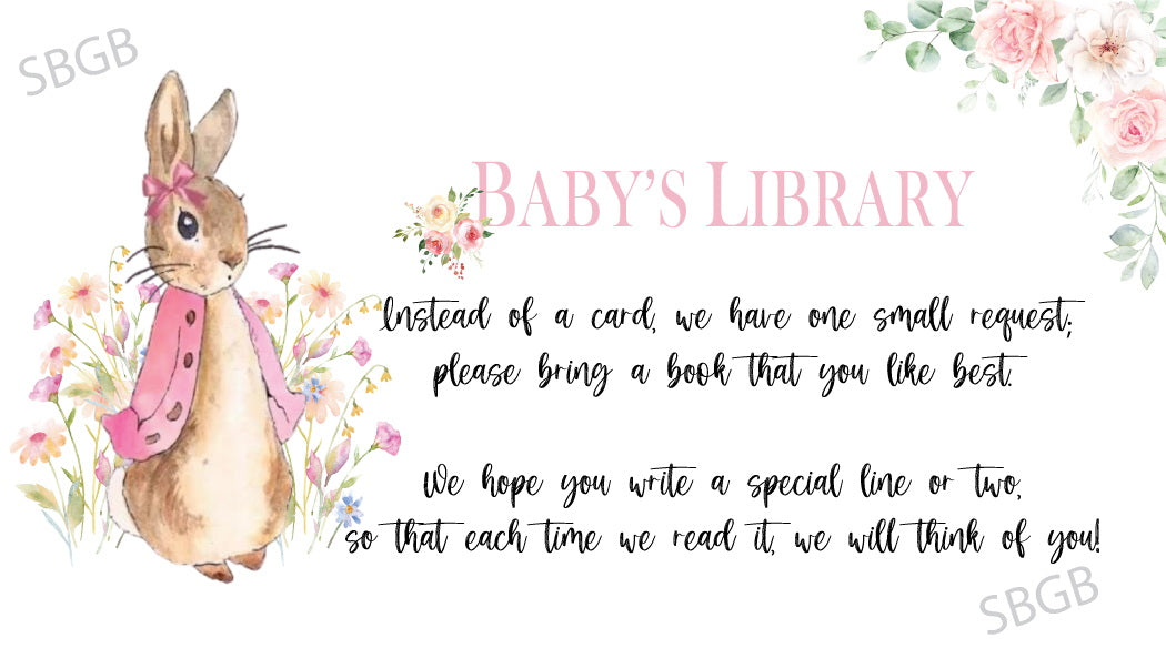 Flopsy Rabbit Baby Shower Invitation