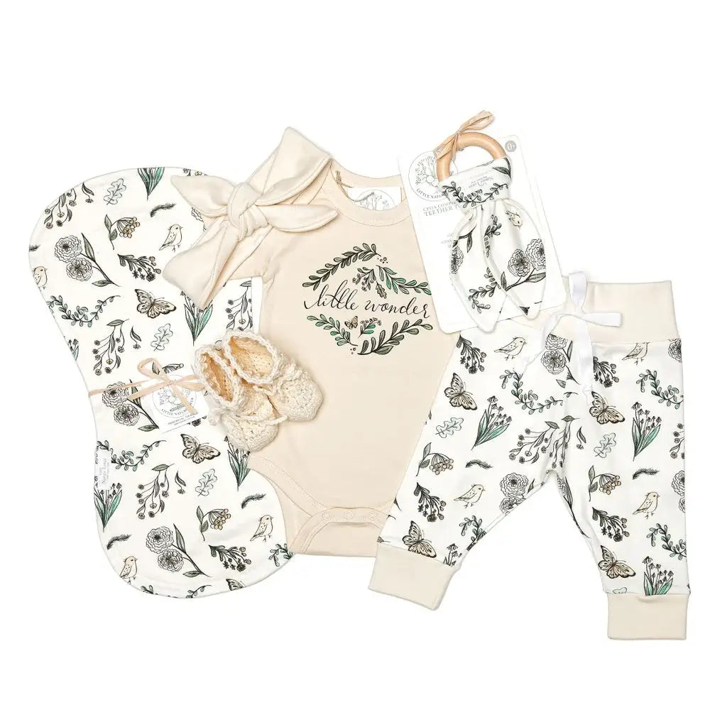 Garden Flutter - Organic Baby Girl Basket