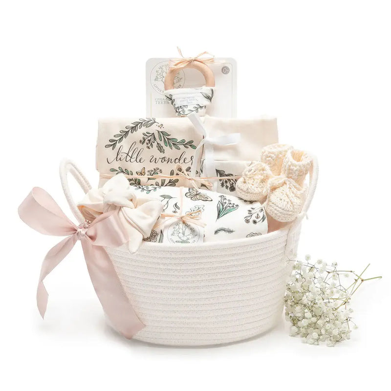 Garden Flutter - Organic Baby Girl Basket