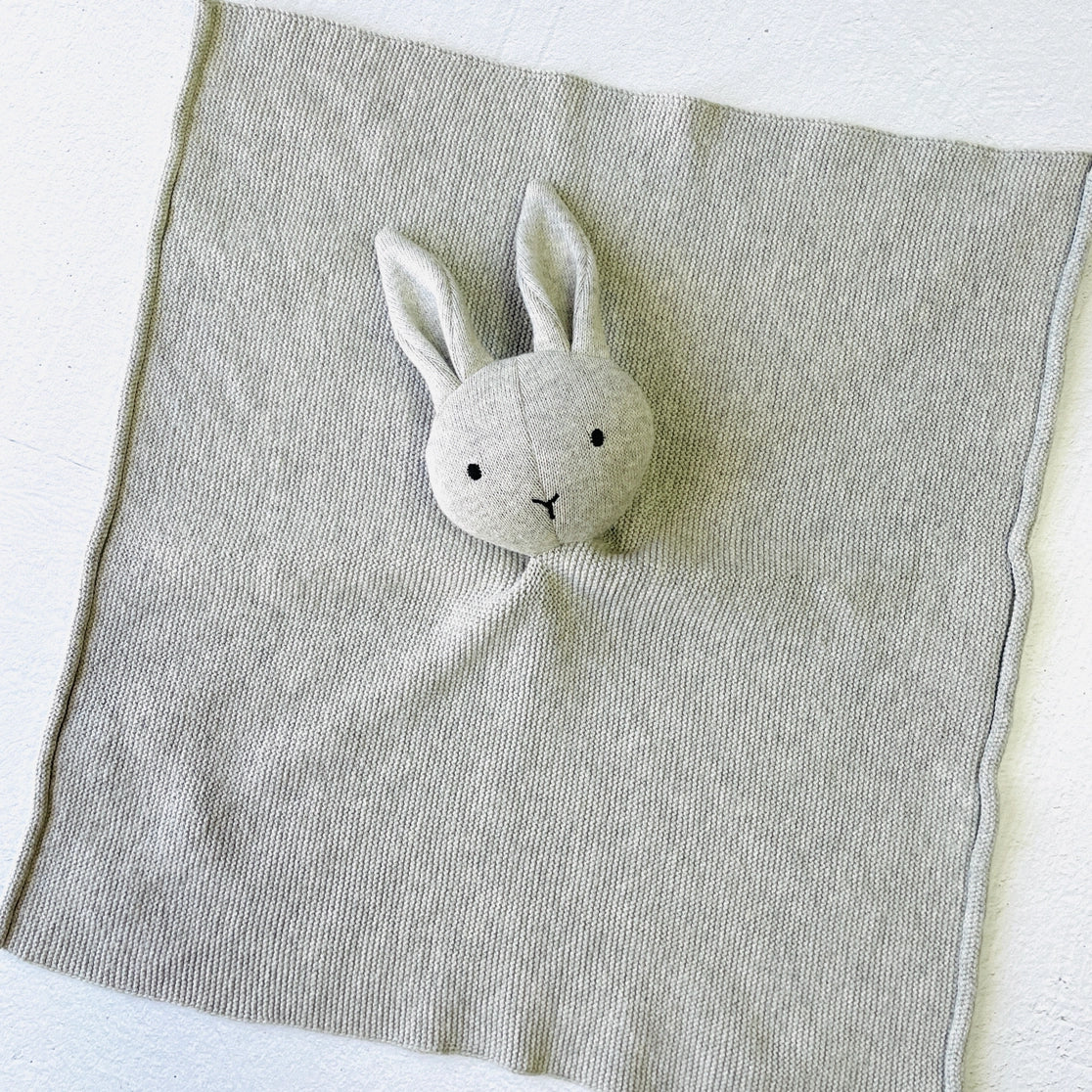 Gray Bunny | Organic Baby Security Blanket