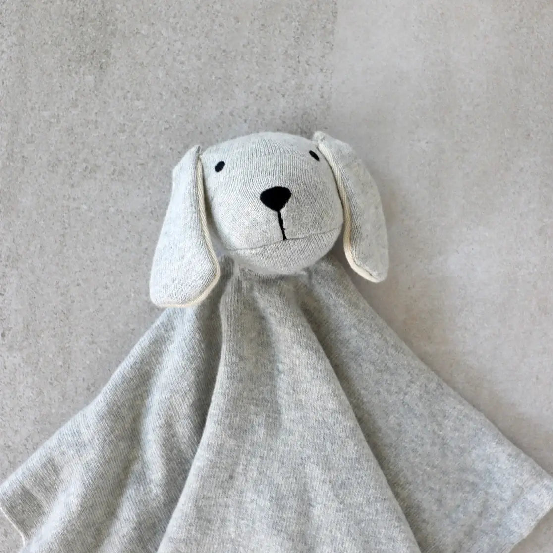 Gray Puppy Dog | Organic Baby Security Blanket