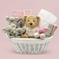Happy First Year New Baby Basket - Koala Bears