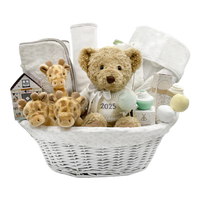 Happy First Year New Baby Basket - Giraffes-Neutral