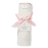 Terry Velour Hooded Towel - Mini Mod Circles Trim, Pastel Pink