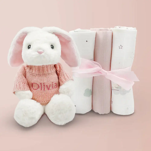 Hops & Swaddles Baby Girl Gift Set - Personalized