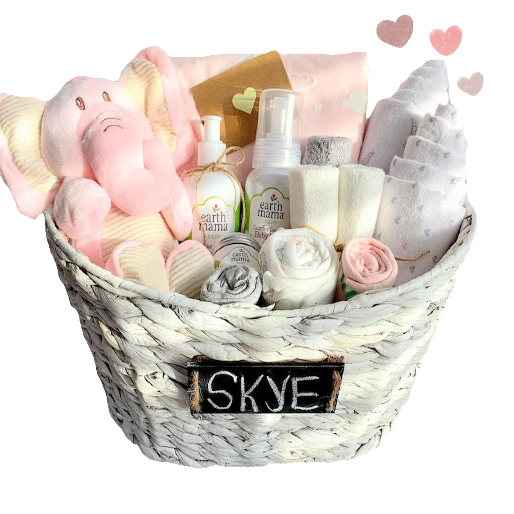 Organic Baby Gift Basket, Personalize Name, Girl Baby Shower Basket, Coming  Home Baby Shower Gift, Office Baby Shower Gift Basket, Baby Girl -   Hong Kong