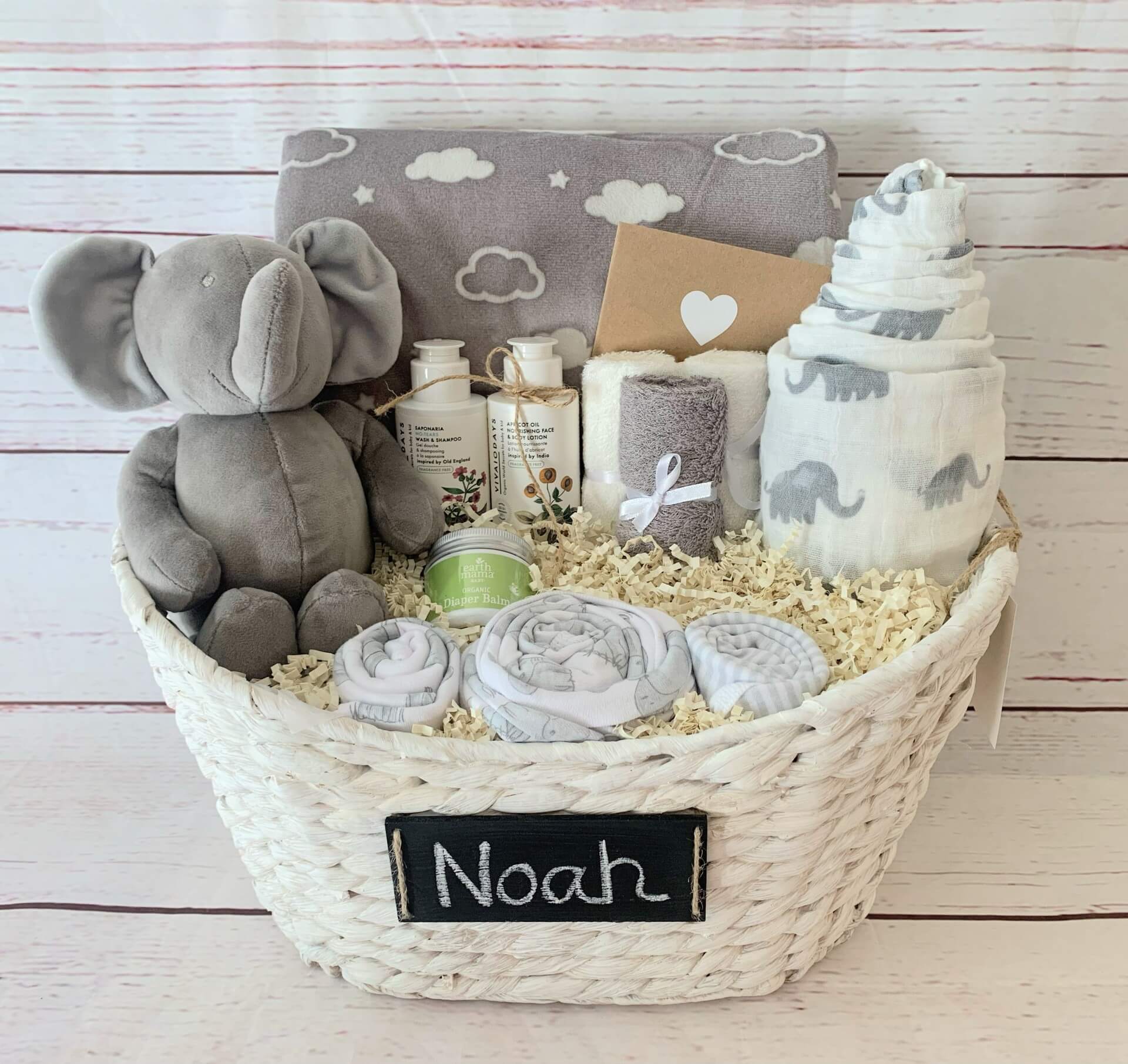 Hugs & Kisses Baby Boy Basket