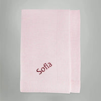 Knitted Blanket & Bouquet Baby Girl Gift Set
