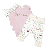 A Lilac Floral First - Premium Organic Baby Girl Basket