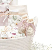 A Lilac Floral First - Premium Organic Baby Girl Basket