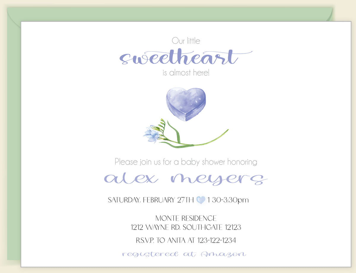 Little Sweetheart Baby Shower Invitation
