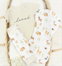 Llama Love Organic Layette Bundle - Baby Gift Basket