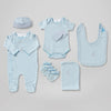 Personalized Bear & Luxury Bouquet Baby Boy Layette Set
