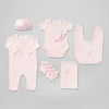 Personalized Bear & Luxury Bouquet Baby Girl Layette Set