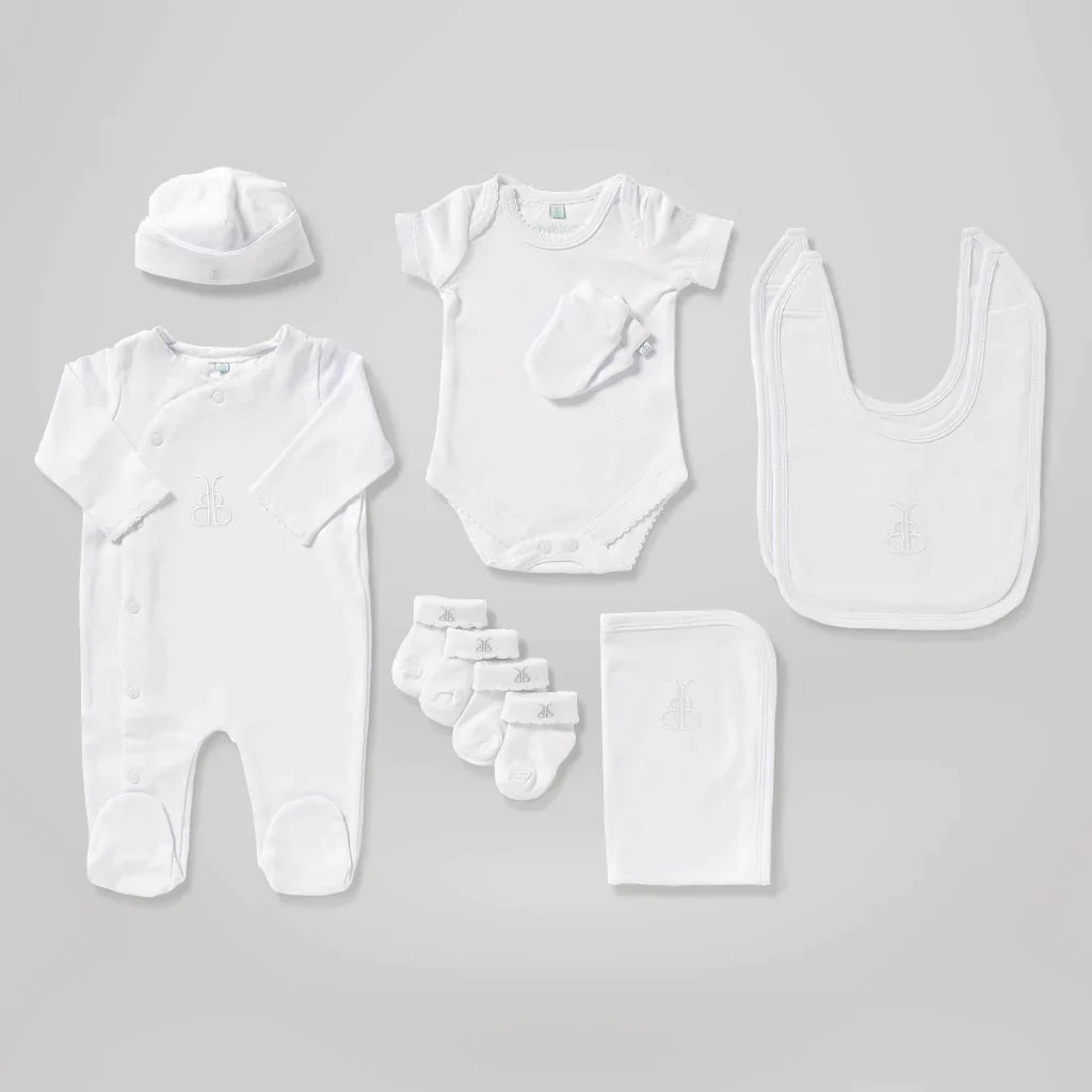 Personalized Bear & Luxury Bouquet Baby Layette Set - SKU: LBG1048