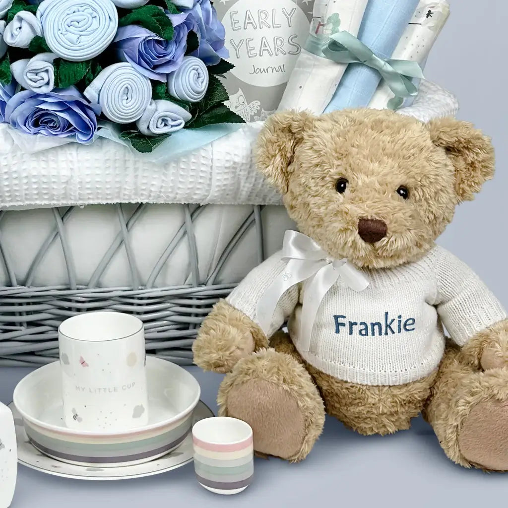Luxe Personalized Baby Boy Hamper