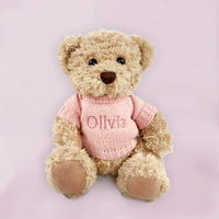 Personalized Bear & Luxury Bouquet Baby Girl Layette Set